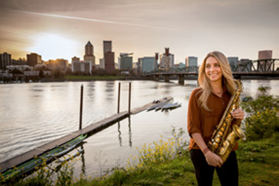 Hailey Niswanger with PDX background